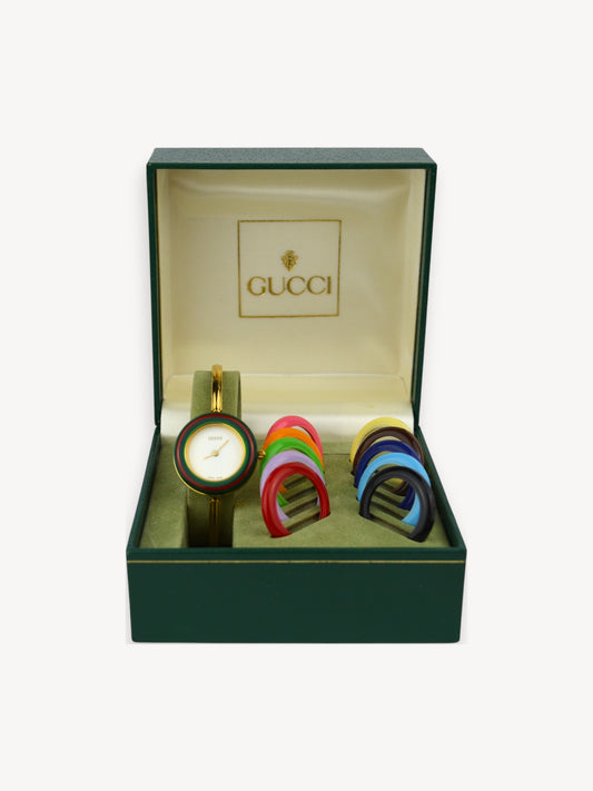 GUCCI INTERCHANGEABLE BEZEL WATCH