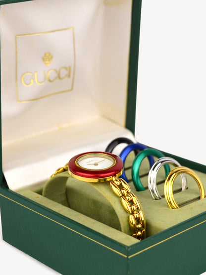 GUCCI INTERCHANGEABLE BEZEL WATCH