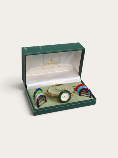 GUCCI INTERCHANGEABLE BEZEL WATCH
