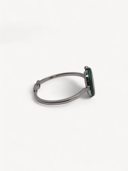 GUCCI INTERCHANGEABLE BEZEL WATCH SILVER
