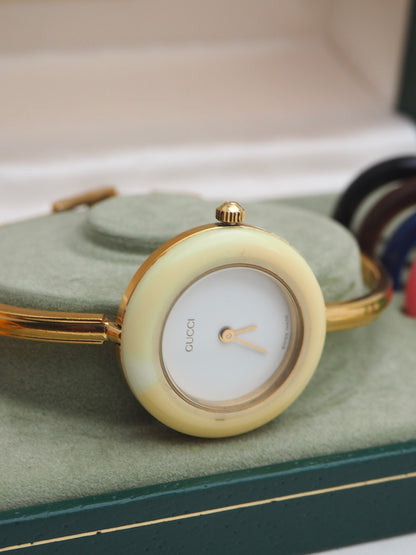 GUCCI INTERCHANGEABLE BEZEL WATCH
