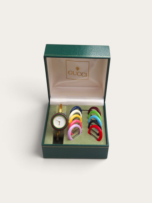 GUCCI INTERCHANGEABLE BEZEL WATCH