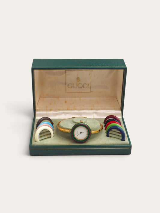 GUCCI INTERCHANGEABLE BEZEL WATCH