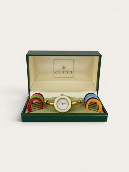GUCCI INTERCHANGEABLE BEZEL WATCH
