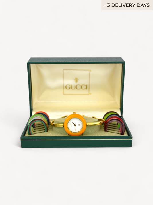 GUCCI INTERCHANGEABLE BEZEL WATCH