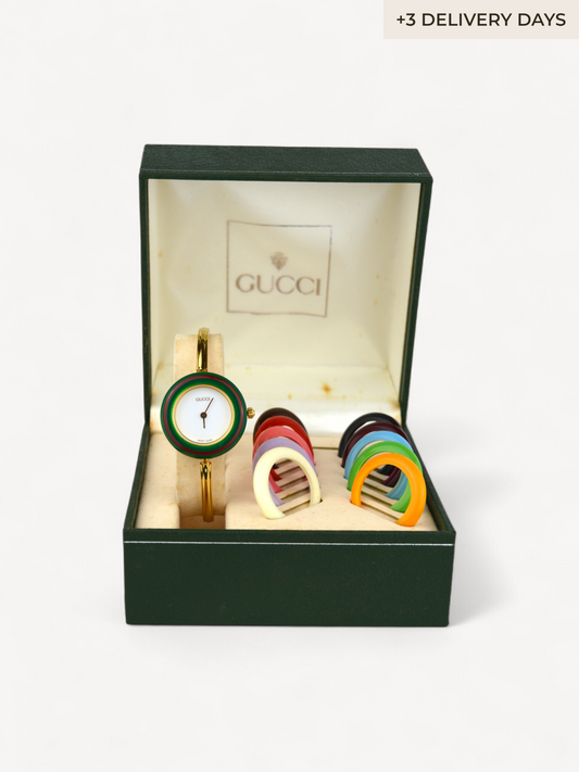 GUCCI INTERCHANGEABLE BEZEL WATCH