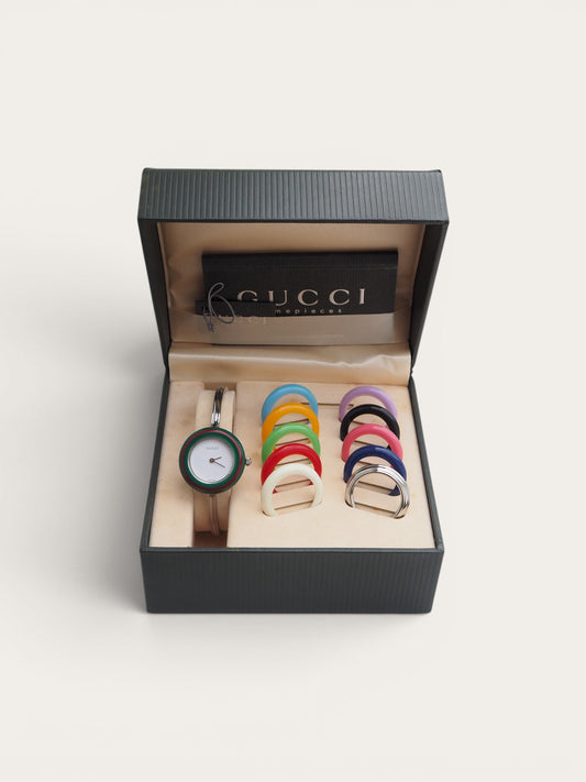 GUCCI INTERCHANGEABLE BEZEL WATCH