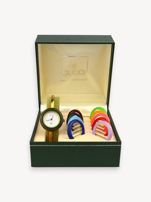 GUCCI INTERCHANGEABLE BEZEL WATCH