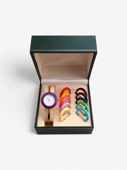 GUCCI INTERCHANGEABLE BEZEL WATCH