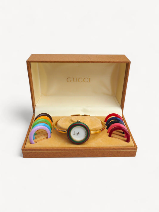 GUCCI INTERCHANGEABLE BEZEL WATCH