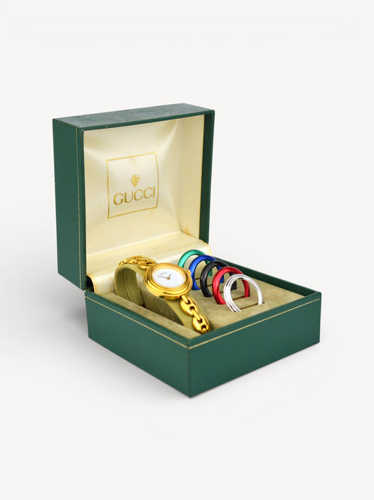 GUCCI INTERCHANGEABLE BEZEL WATCH