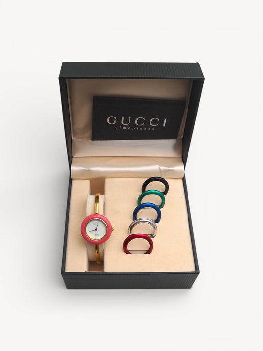 GUCCI INTERCHANGEABLE BEZEL WATCH