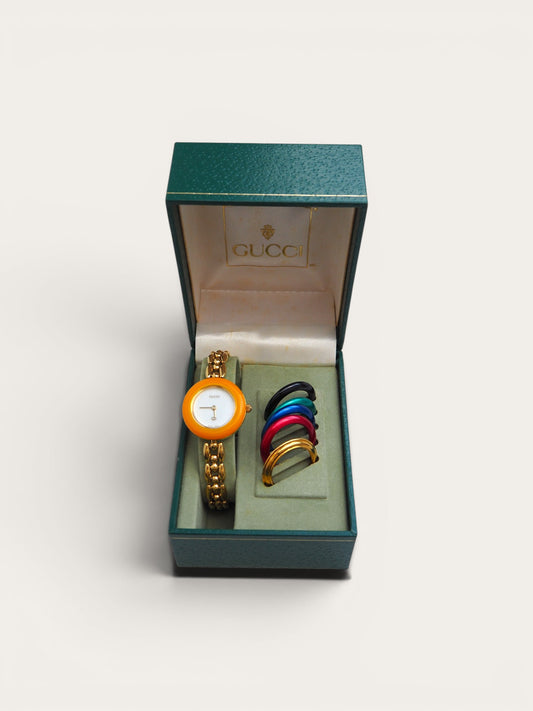 GUCCI INTERCHANGEABLE BEZEL WATCH