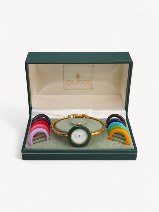 GUCCI INTERCHANGEABLE BEZEL WATCH
