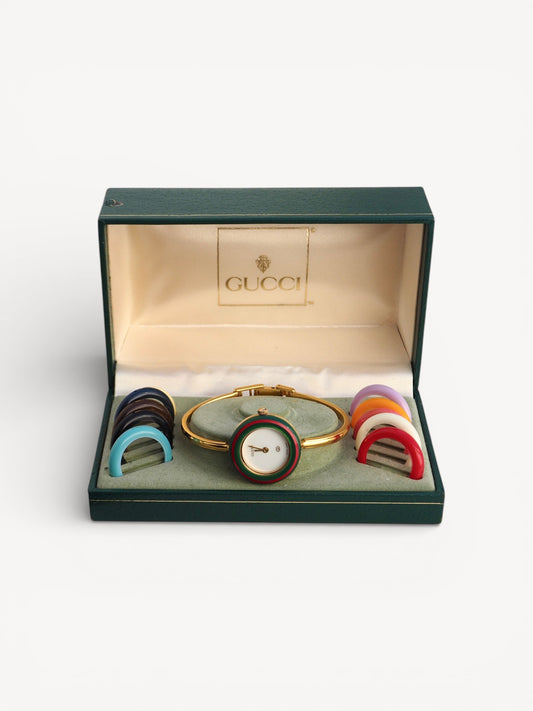 GUCCI INTERCHANGEABLE BEZEL WATCH