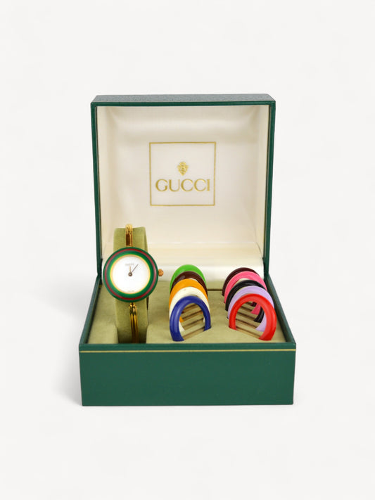 GUCCI INTERCHANGEABLE BEZEL WATCH