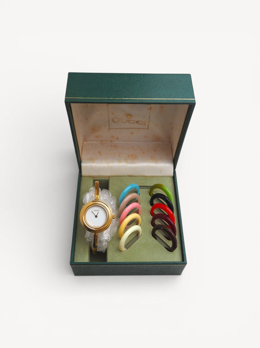 GUCCI INTERCHANGEABLE BEZEL WATCH