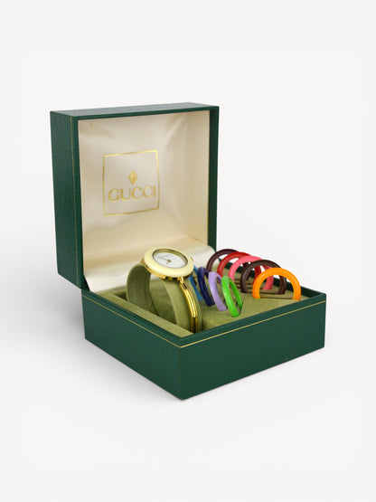GUCCI INTERCHANGEABLE BEZEL WATCH