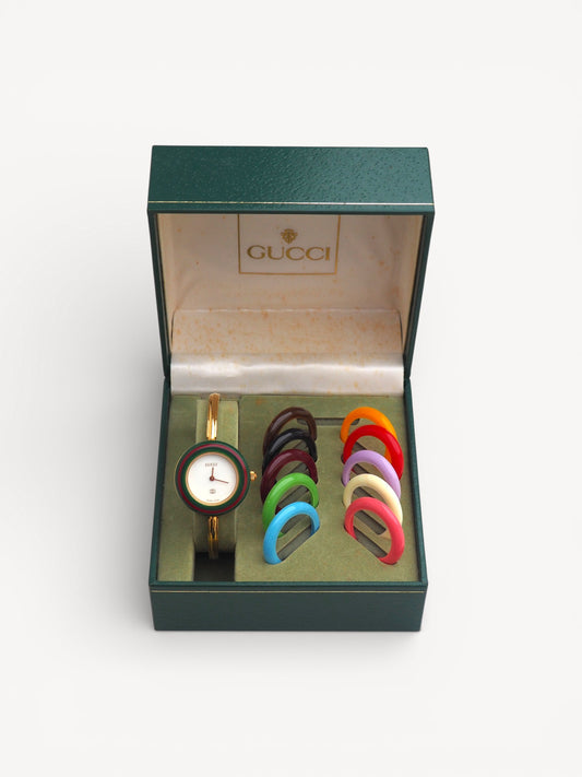 GUCCI INTERCHANGEABLE BEZEL WATCH