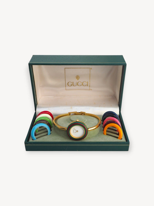 GUCCI INTERCHANGEABLE BEZEL WATCH