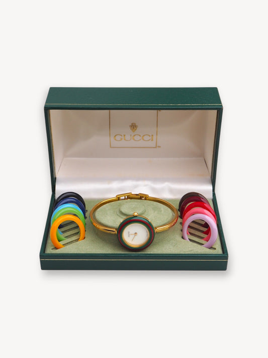 GUCCI INTERCHANGEABLE BEZEL WATCH