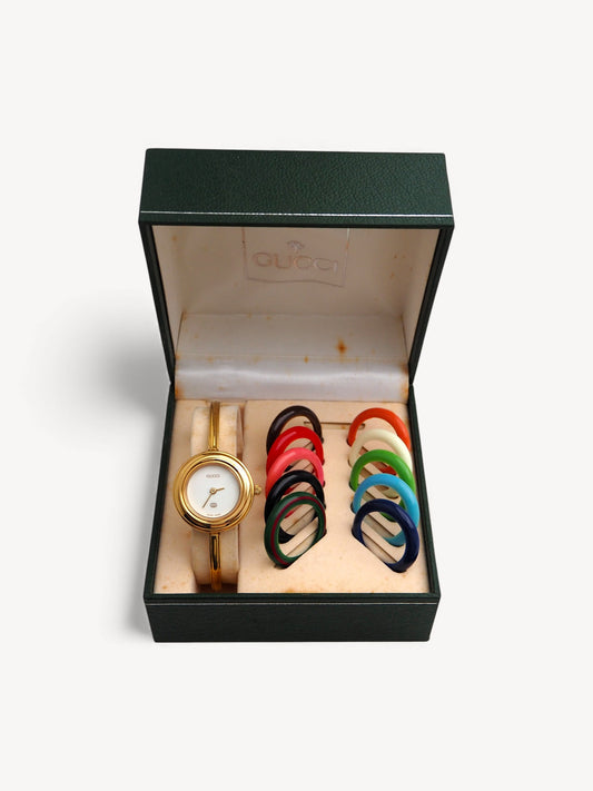 GUCCI INTERCHANGEABLE BEZEL WATCH