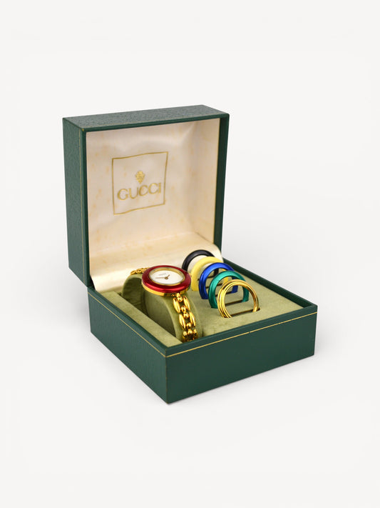 GUCCI INTERCHANGEABLE BEZEL WATCH