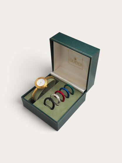 GUCCI INTERCHANGEABLE BEZEL WATCH