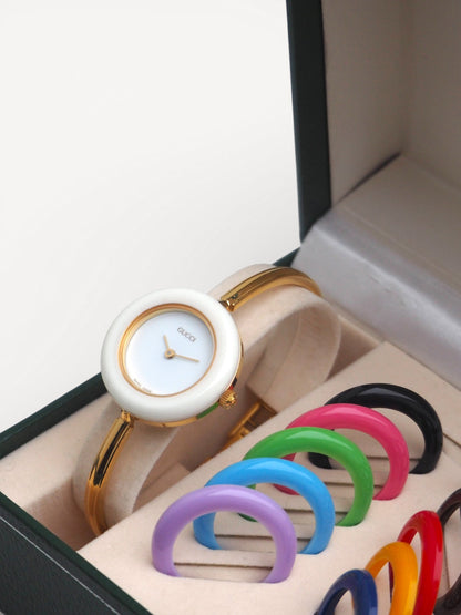 GUCCI INTERCHANGEABLE BEZEL WATCH
