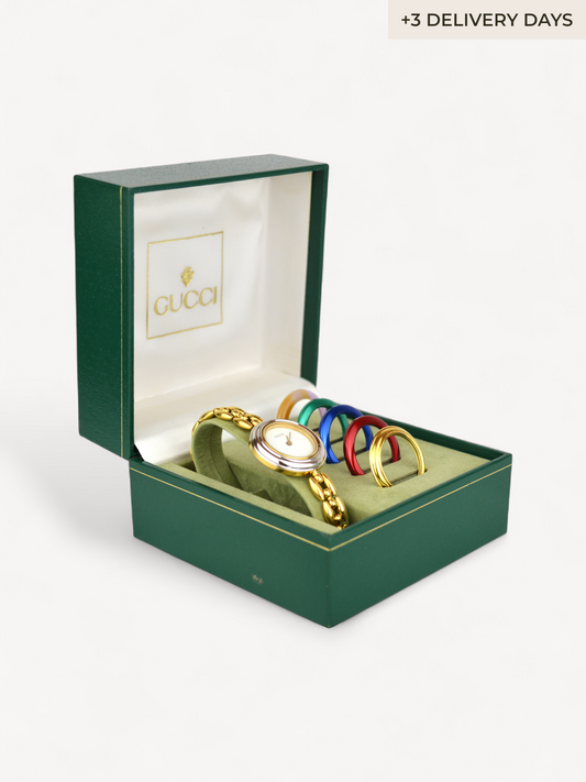 GUCCI INTERCHANGEABLE BEZEL WATCH