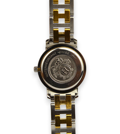 HERMÈS TWO-TONE CLIPPER WATCH