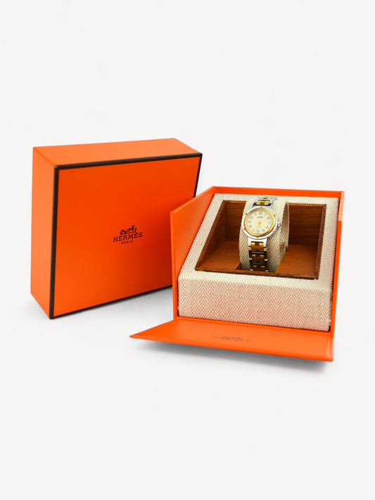 HERMÈS TWO-TONE CLIPPER WATCH