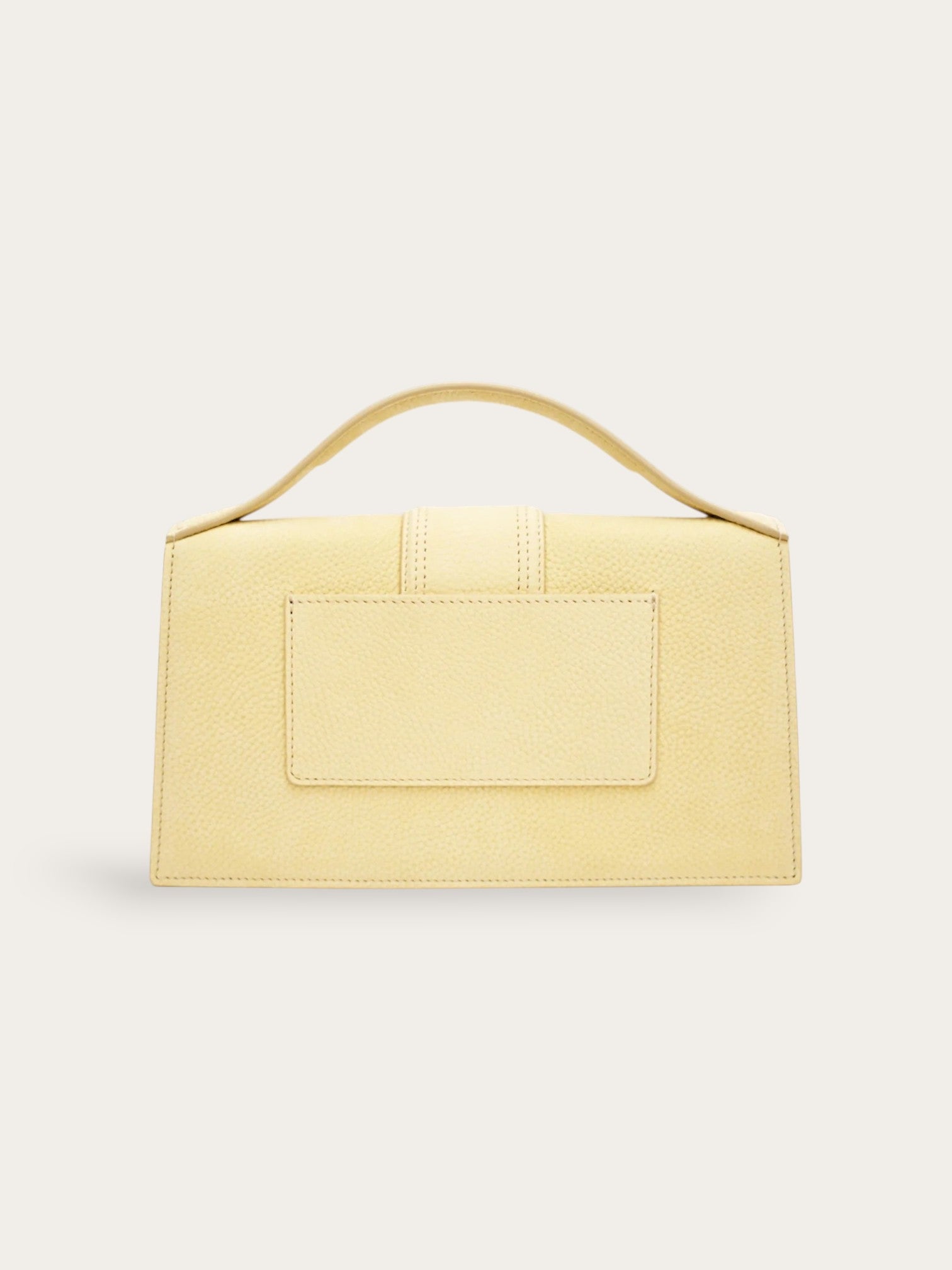 Jacquemus Le Grand Bambino Bag in Pale Yellow Grained Calfskin