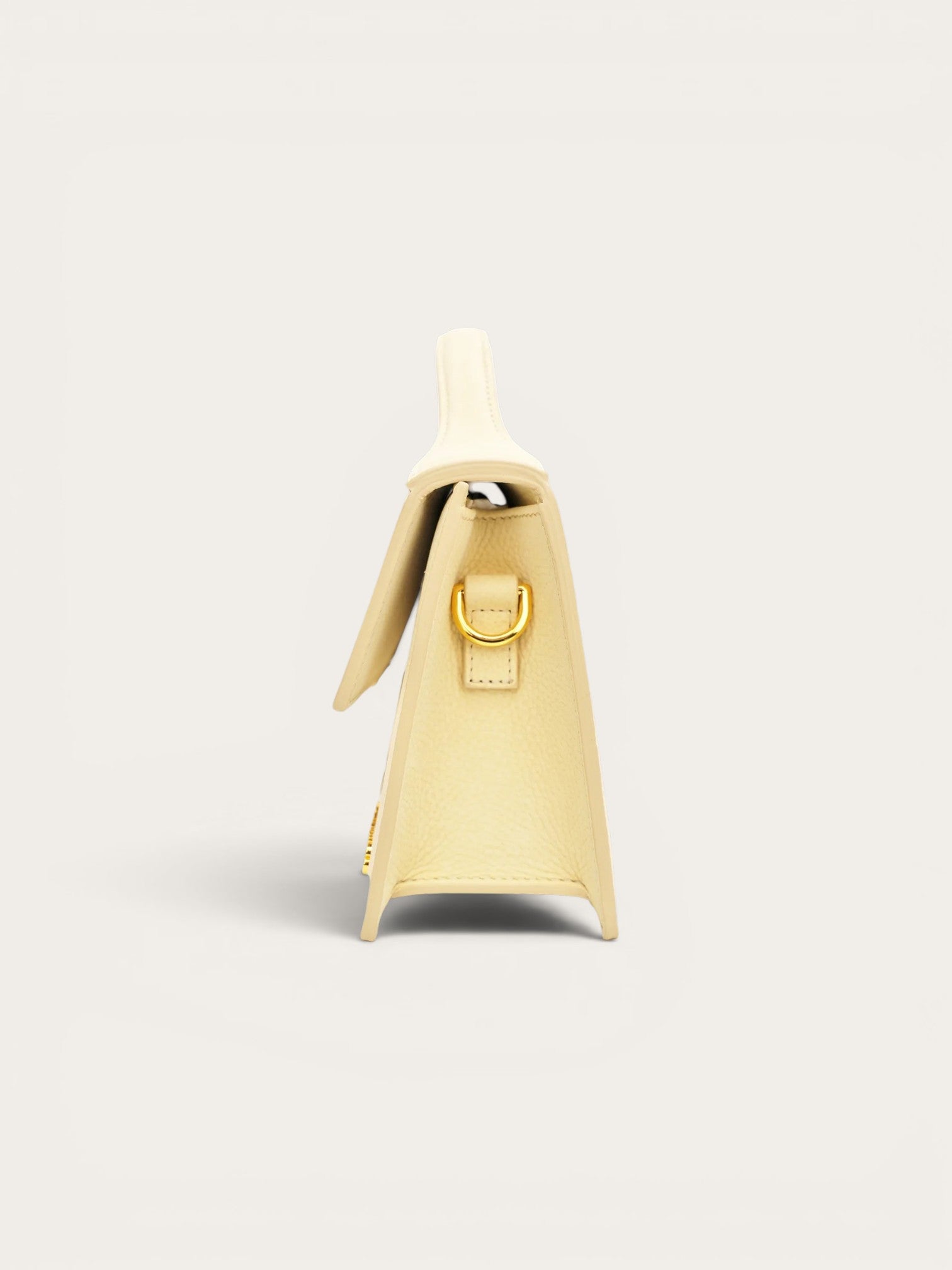 Jacquemus Le Grand Bambino Bag in Pale Yellow Grained Calfskin