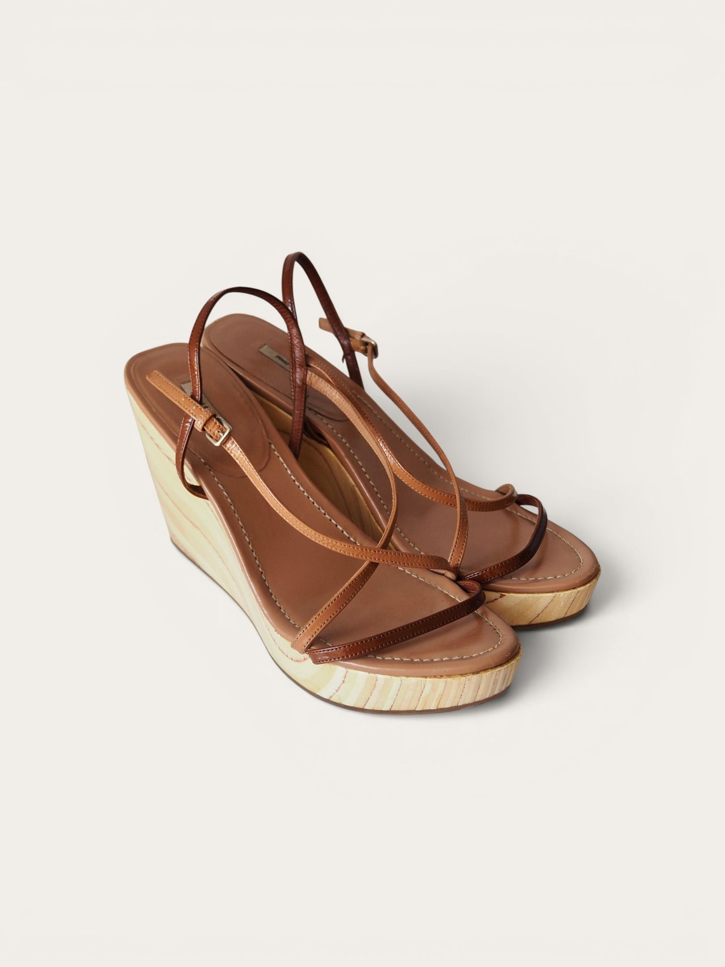 MIU MIU WEDGE SANDALS - 39.5