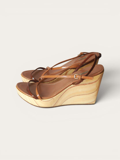 MIU MIU WEDGE SANDALS - 39.5
