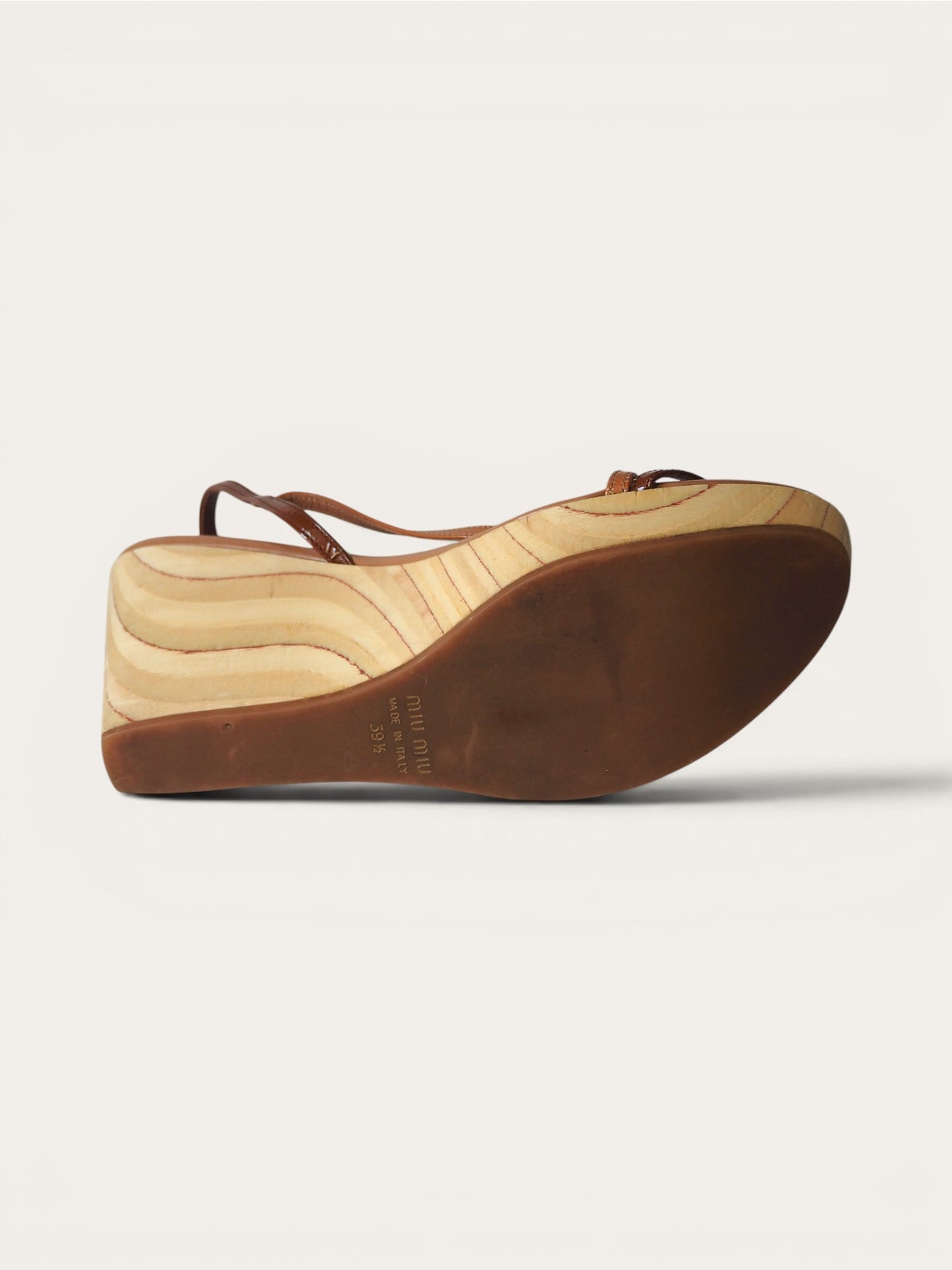 MIU MIU WEDGE SANDALS - 39.5