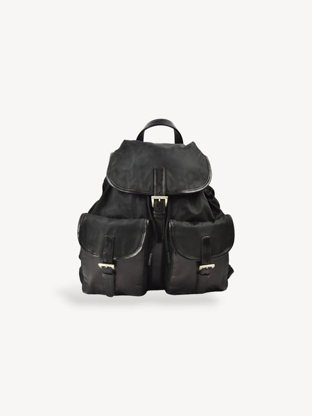 バッグ PRADA LEATHER TESSUTO NYLON BACKPACK Prada Tessuto Re-Nylon Backpack Black – Archives de Luxe