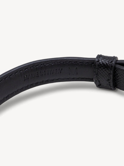 PRADA SAFFIANO LEATHER BRACELET BLACK