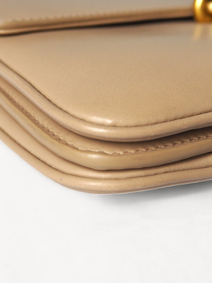 YVES SAINT LAURENT LE MAILLON SHOULDER BAG BEIGE