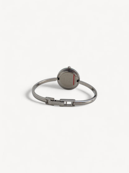 GUCCI INTERCHANGEABLE BEZEL WATCH SILVER