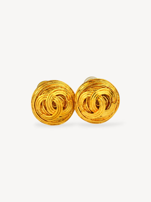 CHANEL CC LOGO CLIP-ON EARRINGS
