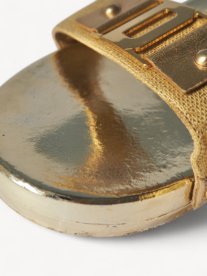 DOLCE & GABBANA GOLD MULES