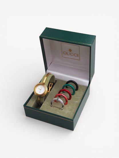 GUCCI INTERCHANGEABLE BEZEL WATCH