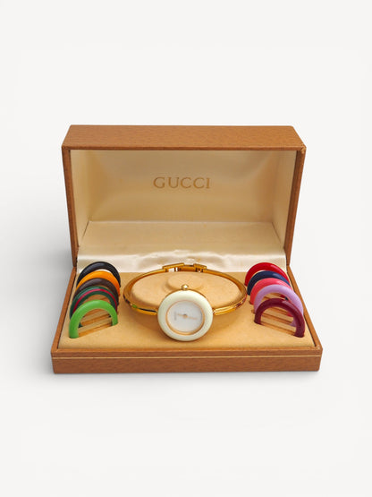 GUCCI INTERCHANGEABLE BEZEL WATCH