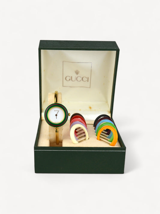 GUCCI INTERCHANGEABLE BEZEL WATCH