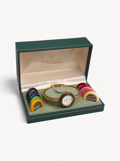 GUCCI INTERCHANGEABLE BEZEL WATCH