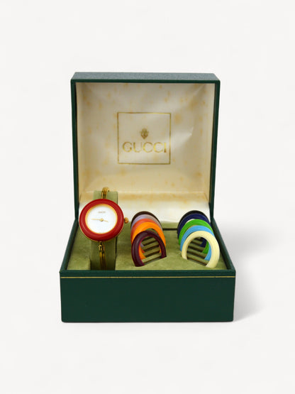 GUCCI INTERCHANGEABLE BEZEL WATCH