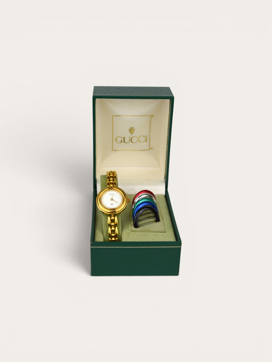 GUCCI INTERCHANGEABLE BEZEL WATCH