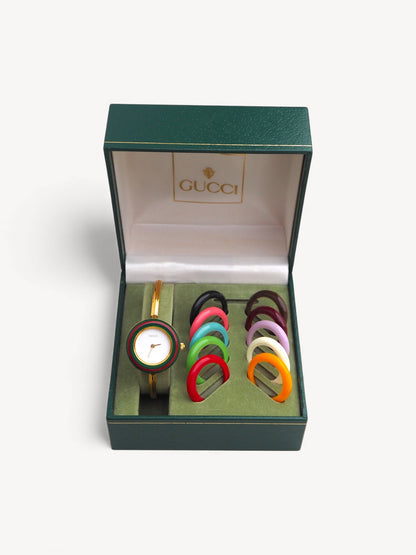 GUCCI INTERCHANGEABLE BEZEL WATCH